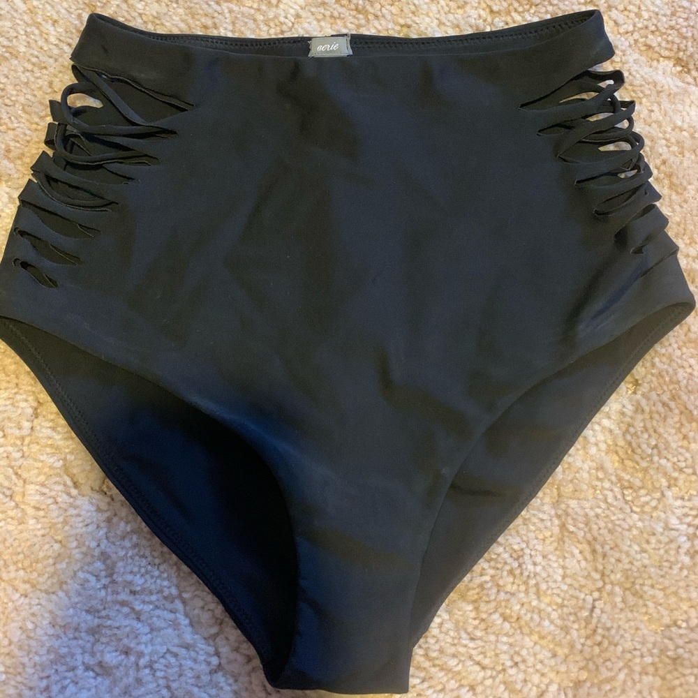 Black hi rise swim bottom